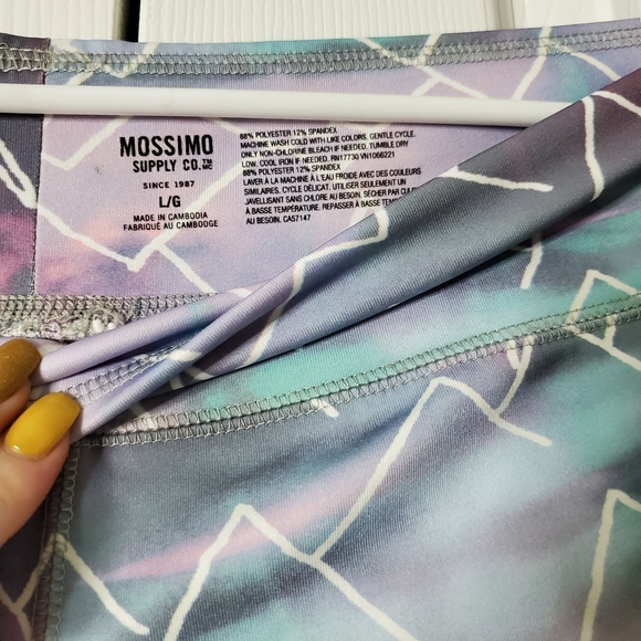 Mossimo Supply Pastel Mountain Workout Pant Sz L - Picture 2 of 14